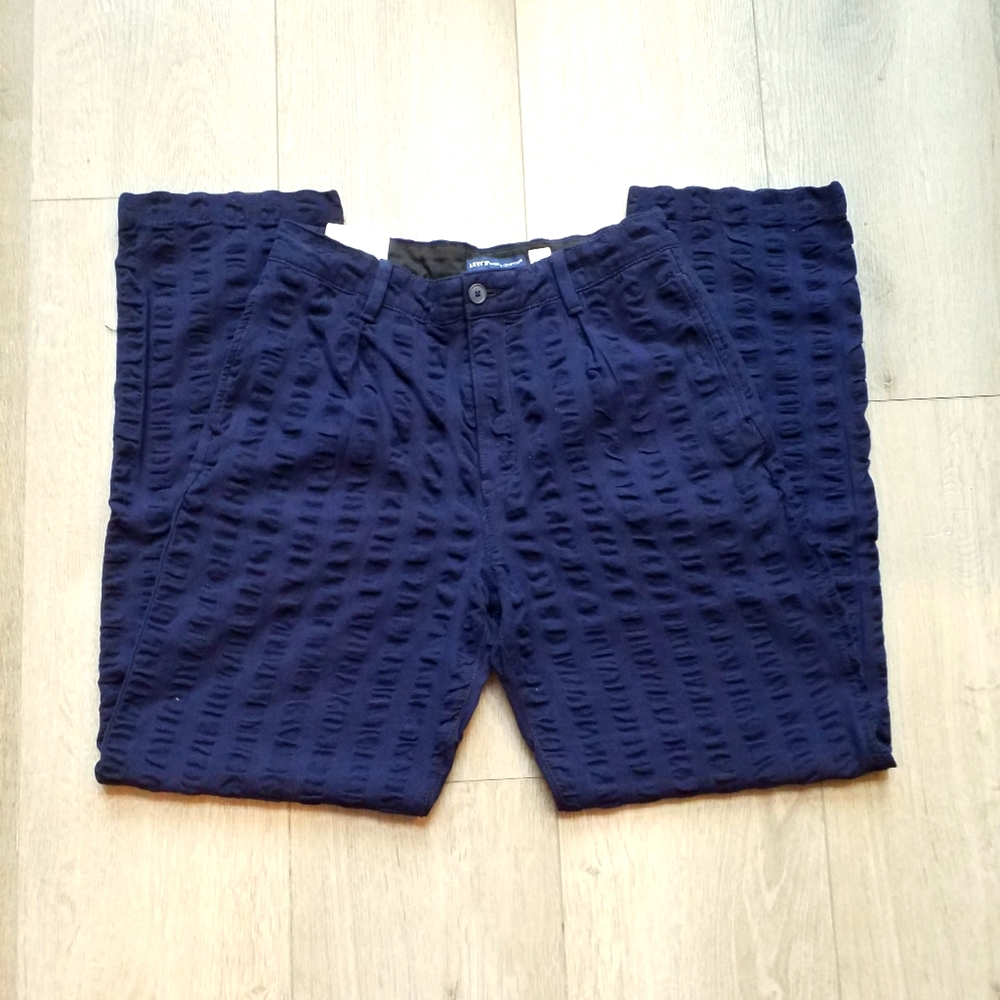 NWT Levi's navy blue Japanese fabric loose trousers size 8|29